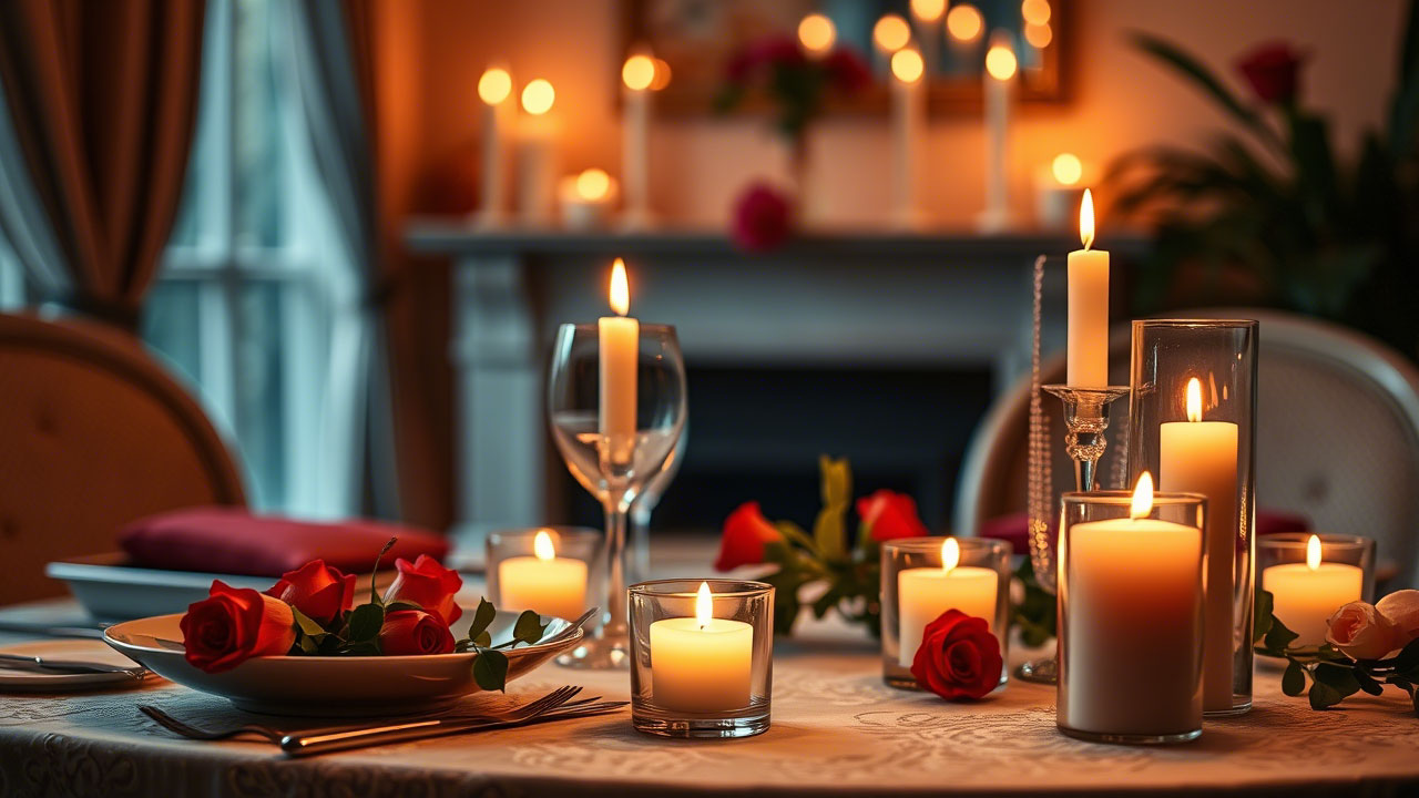 شمع های معطر و رمانتیک