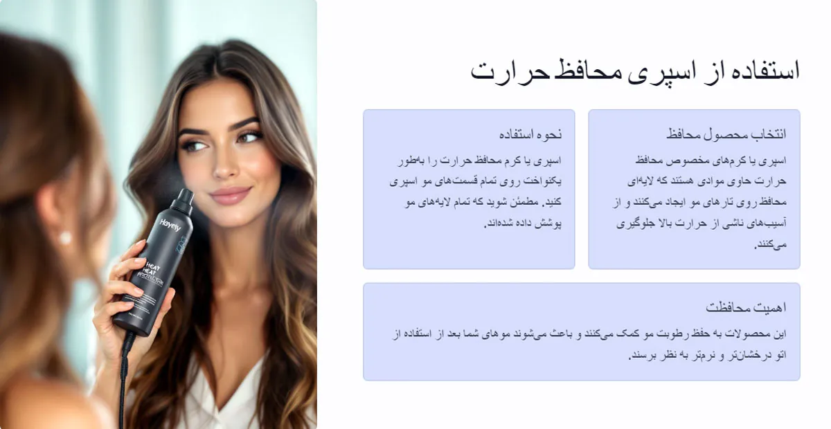 استفاده از اسپری محافظ حرارت